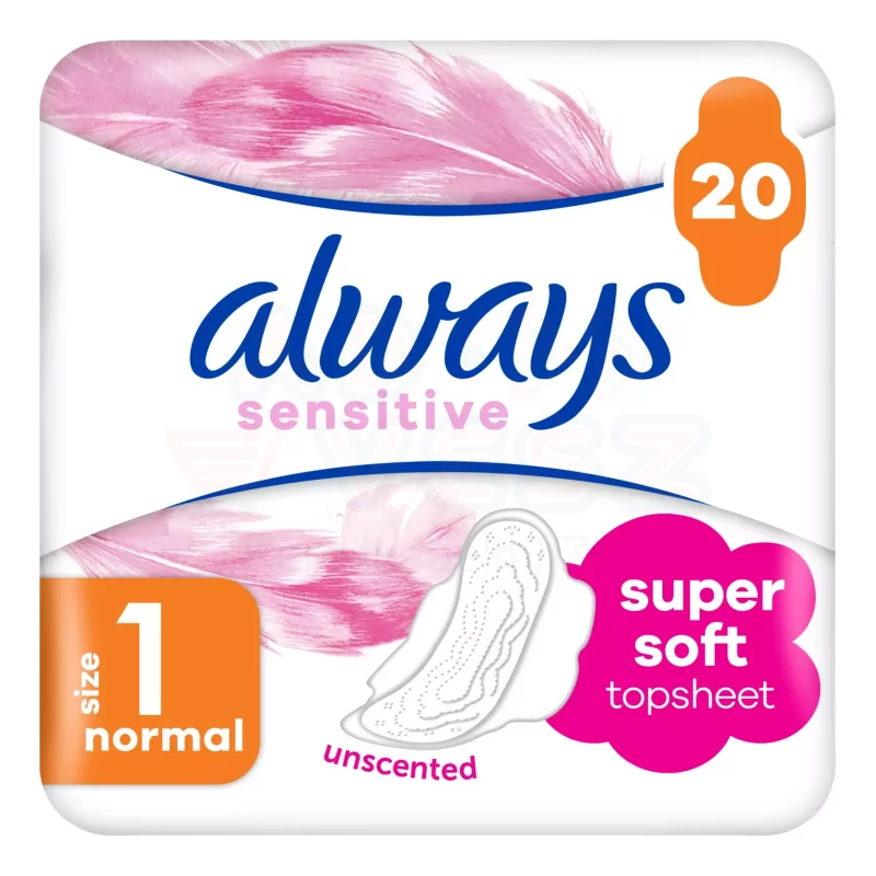 Always egészségügyi betét Duo Sensitive Normal 20 db Kép