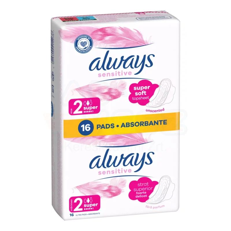 Always egészségügyi betét Duo Sensitive Super 16 db Kép