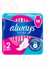 Always egészségügyi betét Duo Ultra Super 16 db Kép