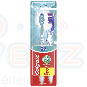COLGATE fogkefe Max white közepes 1+1