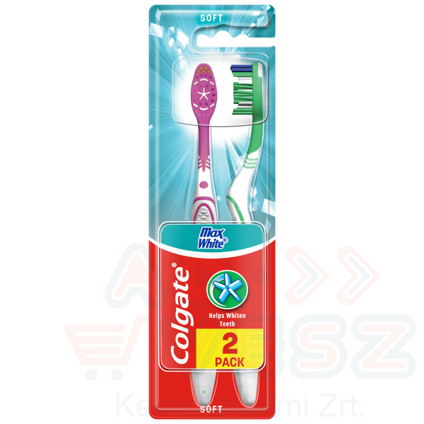 COLGATE fogkefe Max white lágy 1+1 Kép