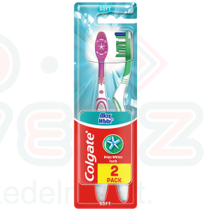COLGATE fogkefe Max white lágy 1+1