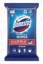 DOMESTOS fertőtlenítő törlőkendő 60 db Ocean Kép
