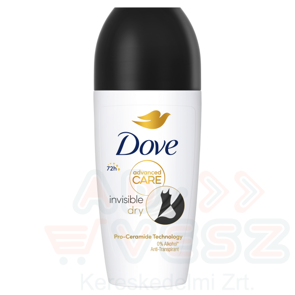 DOVE golyós dezodor 50 ml Invisible Dry izzadásgátló Kép