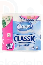 Ooops! Classic toalettpapír 4 tekercs 3 rétegű Sensitive Kép