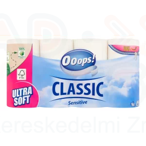 Ooops! Classic toalettpapír 8 tekercs 3 rétegű Sensitive