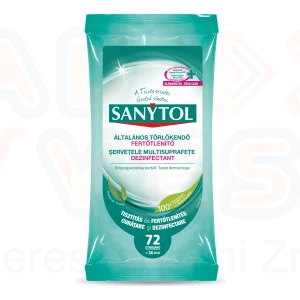 Sanytol Fertőtlenítő Tisztítókendő Antiallergén 72 db