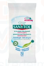 Sanytol Fertőtlenítő Tisztítókendő Antiallergén 72 db Kép