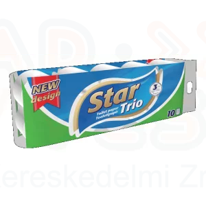 Star Trio toalettpapír 3 rétegű 10 tekercs