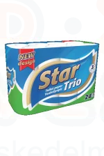 Star Trio toalettpapír 3 rétegű 24 tekercs Kép