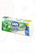 Sindy papírzsebkendő 3 rétegű 100 db Aloe Vera Kép