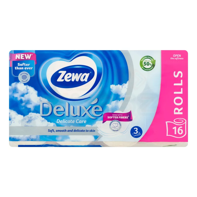 Zewa Deluxe toalettpapír 3 rétegű 16 tekercs Delicate Care Kép