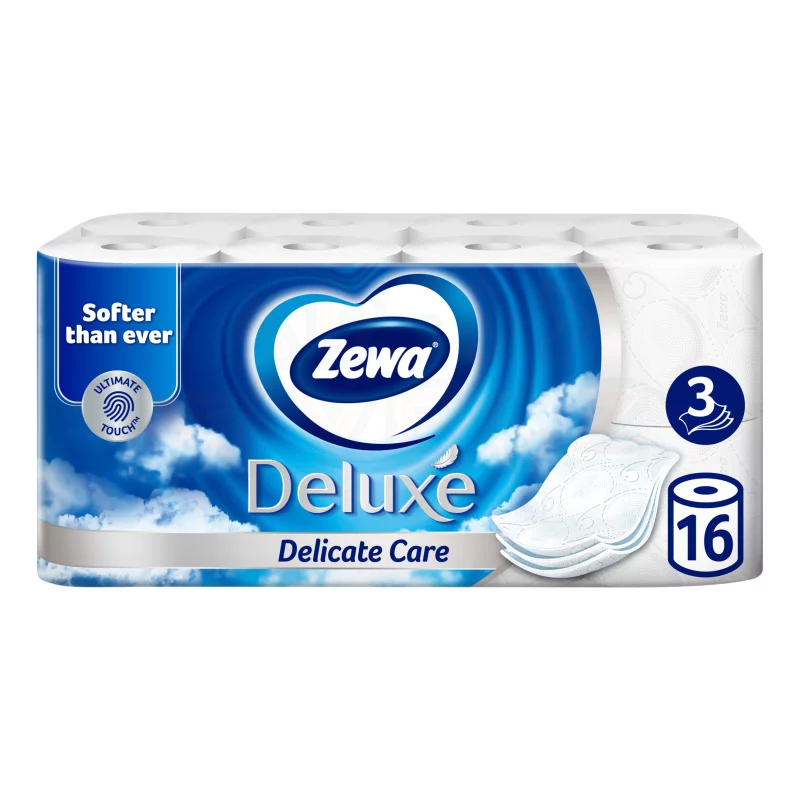 Zewa Deluxe toalettpapír 3 rétegű 16 tekercs Delicate Care Kép
