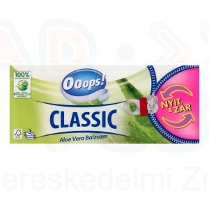 Ooops! papírzsebkendő Classic 3 rétegű 90 db Aloe Vera Open & Close