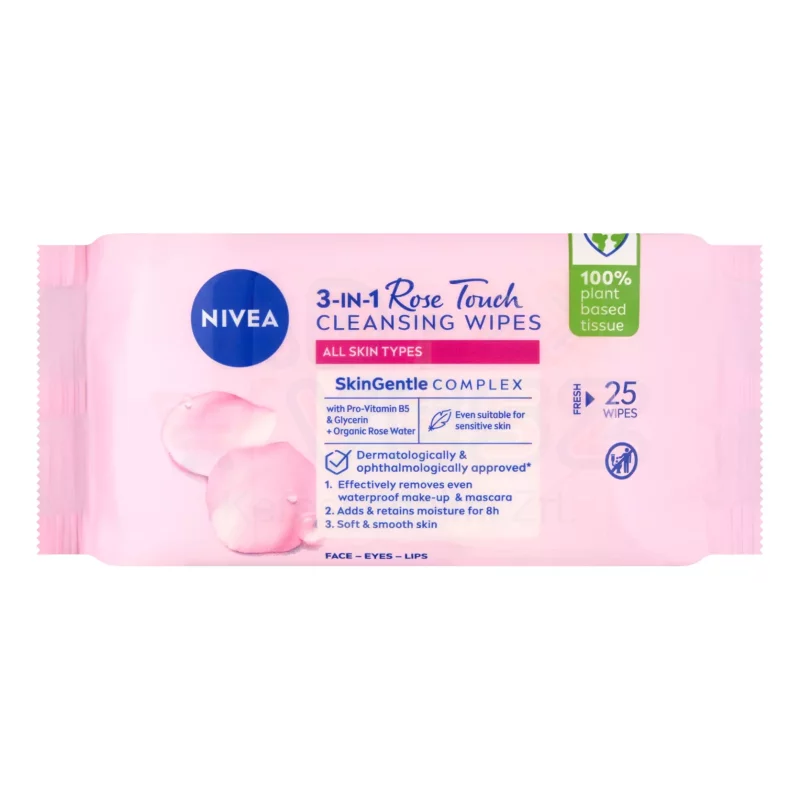 NIVEA arctisztító kendő 25 db Rózsavizes Micellás Kép