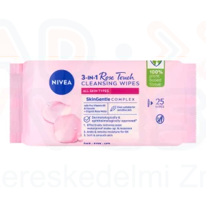 NIVEA arctisztító kendő 25 db Rózsavizes Micellás