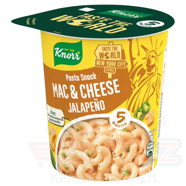 KNORR Snack tészta 63 g Mac&Cheese Jalapeno Kép