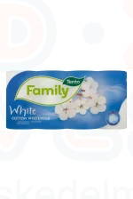 TENTO toalettpapír Family Cotton White 2 rétegű 8 tekercses Kép