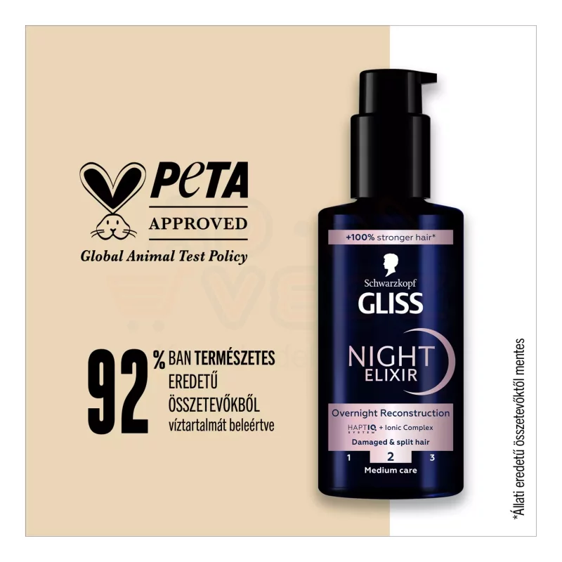 Gliss éjszakai hajpakolás 100 ml Sérült és töredezett hajra 2 Kép